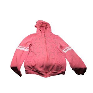 ''SO'' Pink and White Long Sleeve Zip Up Jacket (Girl's Size 12)